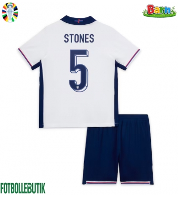 England John Stones #5 Hemmaställ Barn EM 2024 Kortärmad (+ Korta byxor)